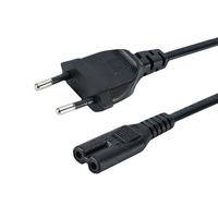 KC Certification 0.75mm 2 Pin Plug UE Standard Adaptateur secteur 3M/5M Longueur de câble avec 3 prises 16A/2A Courant nominal
