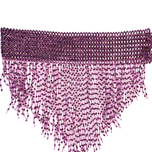 Giảm giá giải phóng mặt bằng bán Bohemian phong cách kim loại vành đai tay dệt đầy màu sắc đính cườm đàn hồi eo chuỗi cho múa bụng hip khăn - Product Image 6