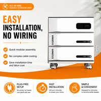 Batterie LiFePO4 5,12 kWh pour solutions de stockage d'énergie solaire familiale, avec prise en charge du réseau hybride et conception compacte – Direct Usine