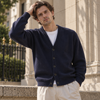 Pulls pour hommes personnalisés, 100% coton, col en V, manches régulières, pull décontracté pour hommes, respirant, doux pour la peau, cardigan homme