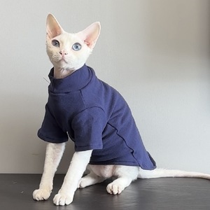 Automne hiver chaud coton <span class=keywords><strong>chat</strong></span> vêtements pour chats sans poils Style classique avec solide allemand Konis bouclé nain inspiré <span class=keywords><strong>Sphinx</strong></span> - Product Image 3