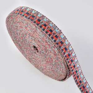 Custom 100% Polyester Jacquard Ethnic <b>Ribbon</b> Trim Custom Logo Eco-Friendly for Guitar Shoulder Strap Home Textile Accessories - Product Image 4