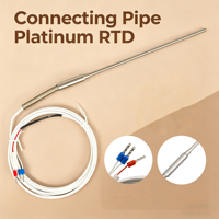 Temperature Sensor PT100 Class 1 316 Stainless Connecting Pipe High Frequency Rigid RTD for Refrigeration Unit Pipeline