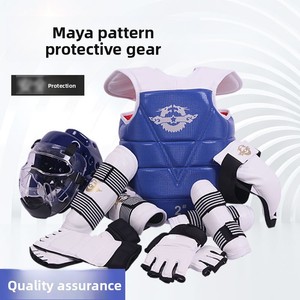 Ensemble complet de protection en polyester sur mesure pour le Taekwondo, équipement épaissi pour l'entraînement, le sparring, la compétition, le Sanda et la <span class=keywords><strong>lutte</strong></span> - Product Image 4