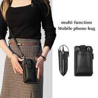 Étuis de téléphone à bandoulière en cuir PU de luxe Logo personnalisé Sac de téléphone portable Pochette Sacs à bandoulière pour femmes Convient à tous les téléphones