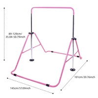 Barre de gymnastique horizontale réglable à 4 niveaux pour enfants, équipement d'entraînement pliable et stable pour la maison, l'intérieur et l'extérieur, YC388