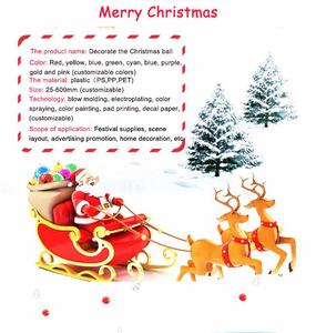 Fabrikkundenspezifische Fest- und Party-Weihnachtsbaumdekorationen 2026 Weihnachtsgeschenk <span class=keywords><strong>PET</strong></span> Bruchfeste Kunststoff-Weihnachtskugeln - Product Image 6