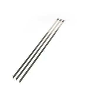 8*1200mm Wholesale Heavy Duty 304 Self-locking Stainless Steel Cable Ties Strap Tie Metal Zip Ties