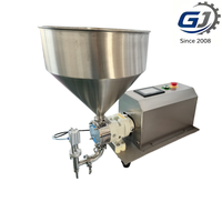 Machine de remplissage de pâte à pompe rotative, remplisseuse semi-automatique de liquides haute viscosité avec trémie