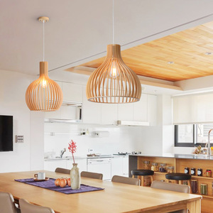 Bắc Âu Mộc Mạc Thiết Kế Nhà Hàng Dệt Bếp Chandelier Ăn <span class=keywords><strong>Led</strong></span> Tre Trần Đèn Globe Ánh Sáng Đạc Hiện Đại Mặt Dây Chuyền - Product Image 3