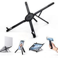 Support pliable pour ordinateur portable avec support magnétique pour téléphone N52, support portable en aluminium pour ordinateur portable/iPad/tablette pour la maison et le bureau