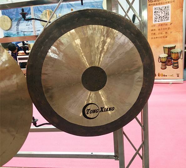 Gong Tradizionale Cinese In Rame, 32 Cm - Con Paletta, Decorativo E Per Percussioni - Foto 9