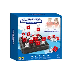 家庭桌面玩具孩子们玩3D XO国际象棋棋盘游戏