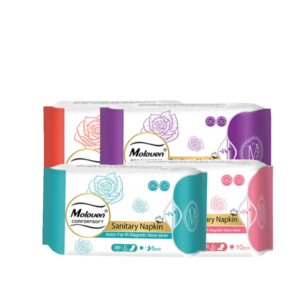 Wholesale Feminine Sanitary Pads Organic Cotton Anion Women Sanitary Napkins