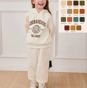 Conjunto Deportivo Personalizado de Moda para Niños, Sudadera con Capucha de Algodón para Niñas, Conjunto Deportivo Informal para Niñas - Product Image 1