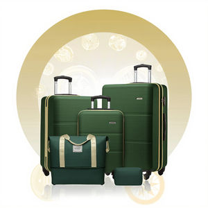 Ensemble de bagages à roulettes vert ABS 3 pièces de belle qualité bagage à main mignon avec 4 roues pivotantes bagages d'enregistrement - Product Image 2