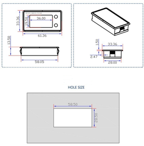 Ruist 10-100V phổ LCD axit chì lithium pin công suất chỉ số kỹ thuật số vôn kế điện áp <span class=keywords><strong>Tester</strong></span> Monitor JS-C33 - Product Image 3
