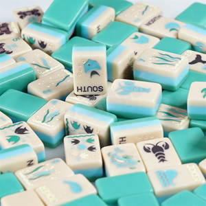 Juego Mahjongg de tablero con monograma personalizado, juego de 160 azulejos para <span class=keywords><strong>mujer</strong></span>, fiesta de 2 capas, Mahjong Acrílico - Product Image 1