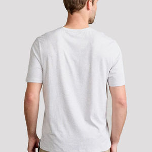 เสื้อยืดแขนสั้นของผู้ชายเสื้อยืดสีพื้นแบบเรียบง่ายระบายอากาศได้ดีเข้ารูปใส่สบายผ้า100% คอวี - Product Image 6