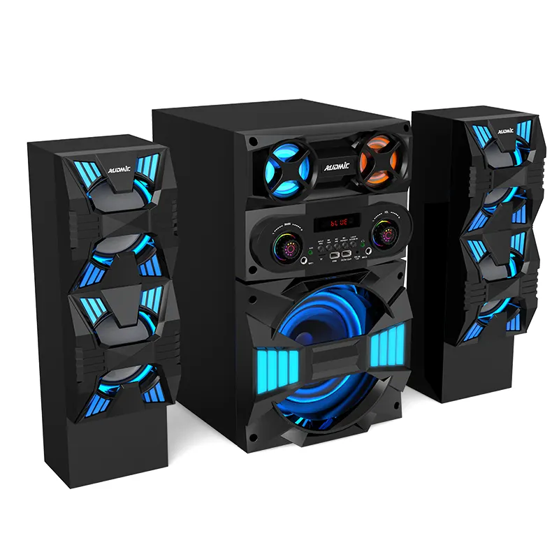 Home Theater 2.1 Channel Multimedia Speaker System Karaoke High Quality Wooden Cabinet Bluetooth Stage Speaker