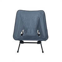 Chaise de plage moderne minimaliste en alliage d'aluminium gris pliable pour parc, café, restaurant et événements en plein air
