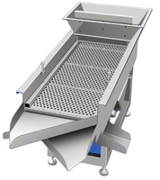 Tamis vibrant linéaire carré pour bois, sable, argile, cendres, graphite et compost granulaire