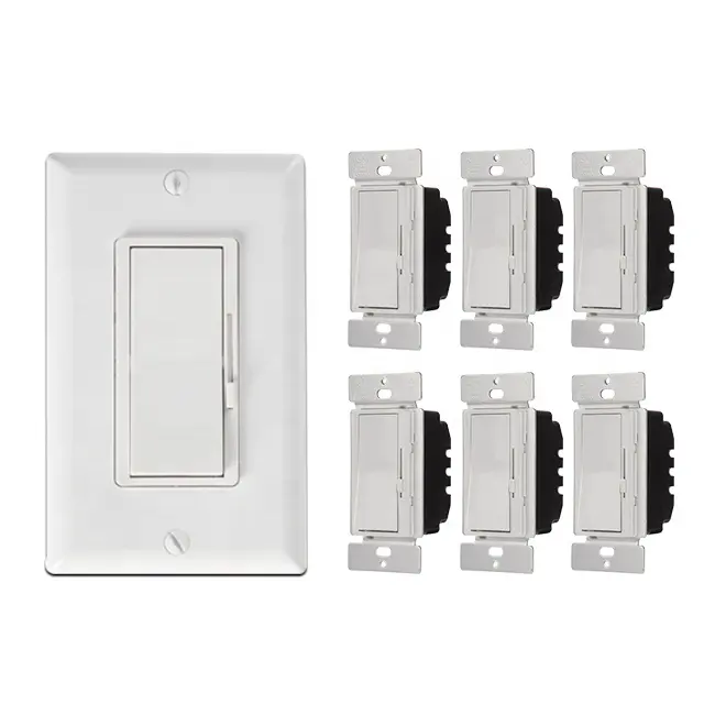 wall dimmer switch with control slide for LED Lights UL listed switches in wall switches