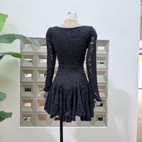Robe Courte Femme Chic et Amincissante à Col V et Manches Longues, Tendance Automne 2026