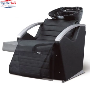 Fauteuil de lavage électrique de luxe en cuir pour barbier, avec lavabo intégré, durable, mobilier de salon moderne - Product Image 4
