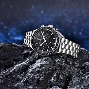 PAGANI DESIGN 2026 Nouvelle montre à quartz de luxe pour homme en acier inoxydable, date automatique, chronographe, verre saphir - Product Image 3