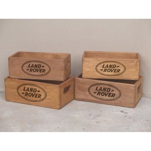 Wood Box Wood Wooden Crates And Boxes JUNJI Solid Wood 4 Piece Organiser Box Set Rustic Vintage Crates Country Vintage Wooden Crates For Storage And Display
