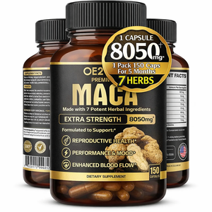 Integratore OEM di Radice di Maca, Radice di Ginseng, Radice di Ashwagandha, Tribulus Terrestris 8050 Mg, Supporta la Forza Maschile, Capsule di Maca Rossa - Product Image 1