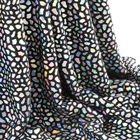 Tissu de paillettes de Spandex métallique de support de Lurex d'impression de léopard pour la tapisserie d'ameublement de décoration de maison de vêtement
