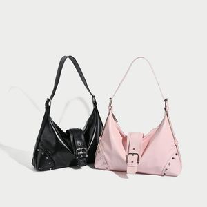 Women's Hobo <b>Bag</b> <b>Large</b> Capacity PU Leather <b>Shoulder</b> <b>Bag</b> With Buckle Closure Fashion Black Pink All Seasons - Product Image 1