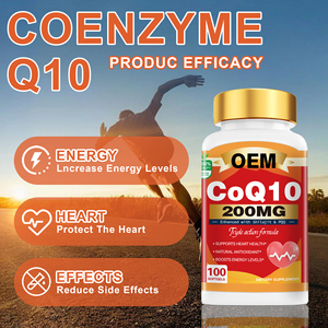 Capsules de CoQ10 200mg en gélules molles à absorption élevée, soutien cardiaque et immunitaire, complément énergétique pour hommes et femmes avec marque personnalisée - Product Image 2