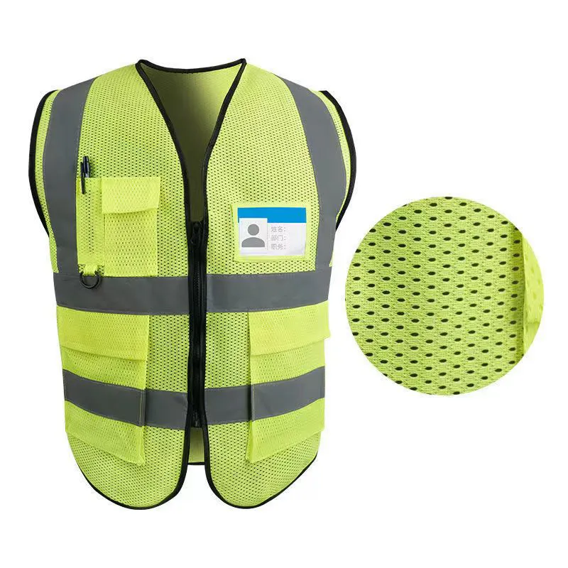 High Visibility Personal Construction Work Mesh Reflective Safety Vest