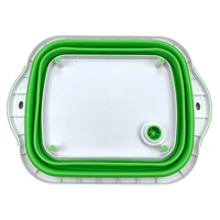Planche à découper en plastique Portable 2-en-1 Planche à découper en plastique pliable Couleurs et logos personnalisables