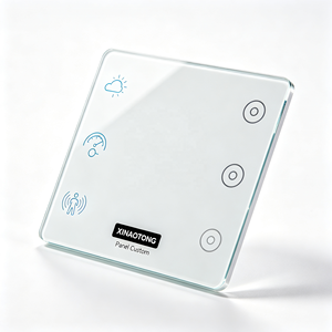 Interruptor Táctil Inteligente OEM Personalizado para el Hogar, Panel de Vidrio de Tres Grupos, Atenuación de Escenas, Sensor de Movimiento, Pantalla Adhesiva Serigrafiada para PC y Mascotas - Product Image 4