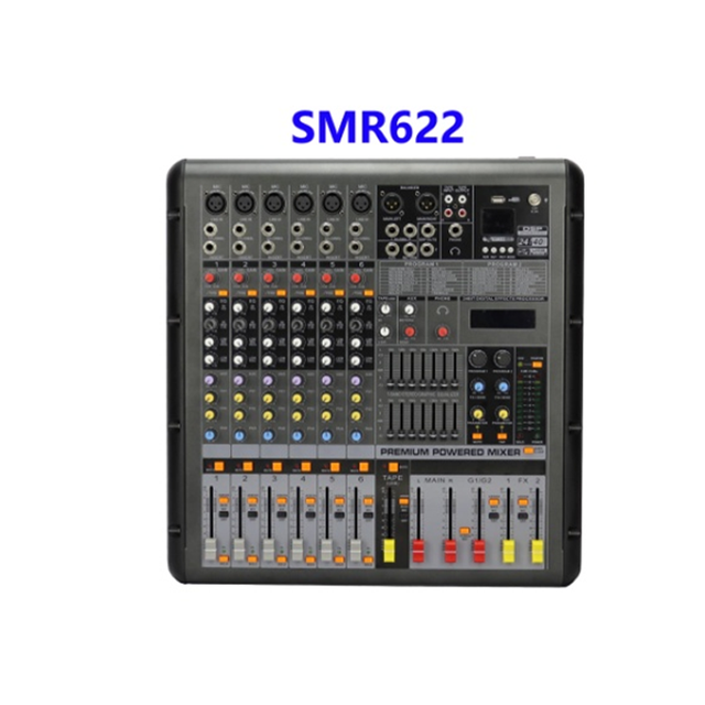 Manufacturer's Hot Selling Professional 6-channel DJ Audio Mixer SMR 6-channel Audio Mixer Console