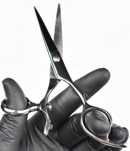 Tijeras de peluquero de corte de pelo profesional de 6,5 \ "con maquinilla de afeitar hoja recta afilada mango de acero inoxidable hombres mujeres niños Uso de salón - Product Image 5