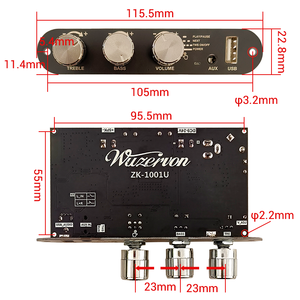 WUZHI AUDIO ZK-1001U met Boost Mono 100W <span class=keywords><strong>BT</strong></span> versterkerbord Treble Bass TWS DIY <span class=keywords><strong>speaker</strong></span> TPA3116D2 AMP Wuzhi Audio APP - Product Image 5