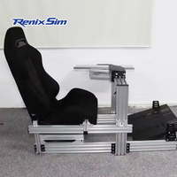 Cockpit de simulateur de course en aluminium RenixSim 3090, utilisation personnelle, simulateur de course DIY, support de siège en aluminium