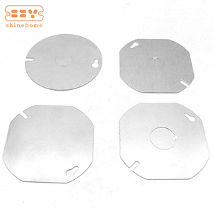 54C6-R Acero pregalvanizado 4 "Round Matel <span class=keywords><strong>Cover</strong></span> Flat con 1/2" <span class=keywords><strong>Knockout</strong></span> - Product Image 2