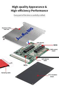 BestWay hardware BMS 30a 35a 40a 13S 14S 16S 17s 20s Batería de iones de litio Placa PCB Cable abierto común Proteger BMS - Product Image 5