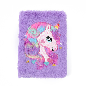 Quaderno <span class=keywords><strong>con</strong></span> Copertina in Peluche Colorata a Forma di <span class=keywords><strong>Unicorno</strong></span>, Articolo di Cancelleria Scolastica all'Ingrosso - Product Image 2
