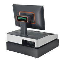 PSJ1000 Caja Registradora Todo en Uno de 15.6 Pulgadas para Supermercado y Restaurante con Impresora Integrada y Cajón para Efectivo