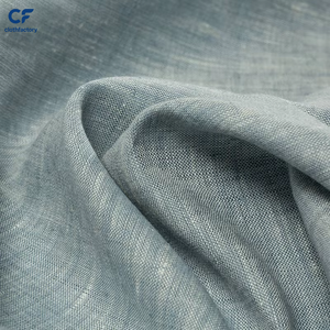 Tissu en chambray 100% lin tissé respirant et écologique <span class=keywords><strong>pour</strong></span> robe décontractée - Product Image 1