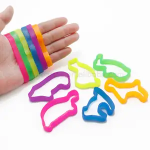 Hot Selling Custom 6 Pieces Tpu Animal Shaped Rubber Bands Cute Silly Bands Shaped Wristbands