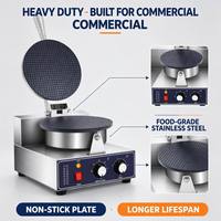 Machine à gaufres Blios en acier inoxydable, haute efficacité, facile à utiliser, 220V 50Hz 60Hz, pour la restauration commerciale