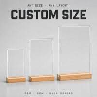 Cadres de présentation de menu de table personnalisés en gros, en acrylique transparent A4, panneaux publicitaires, couleur personnalisable, marque JYM